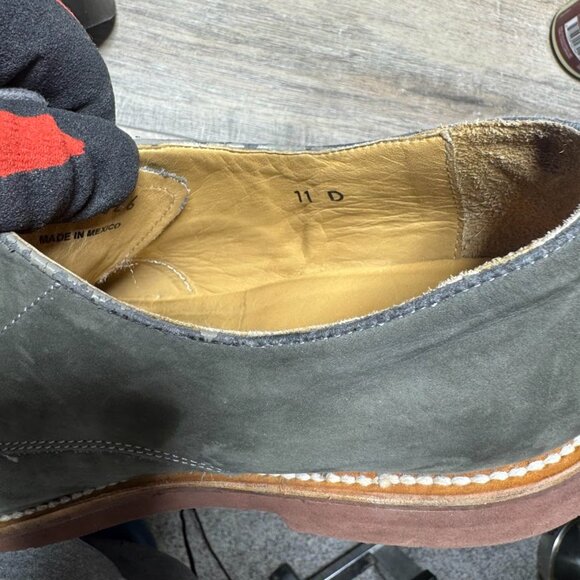 Brooks Brothers Gray Suede Oxford Shoes Men's Size 11 - Picture 4 of 7